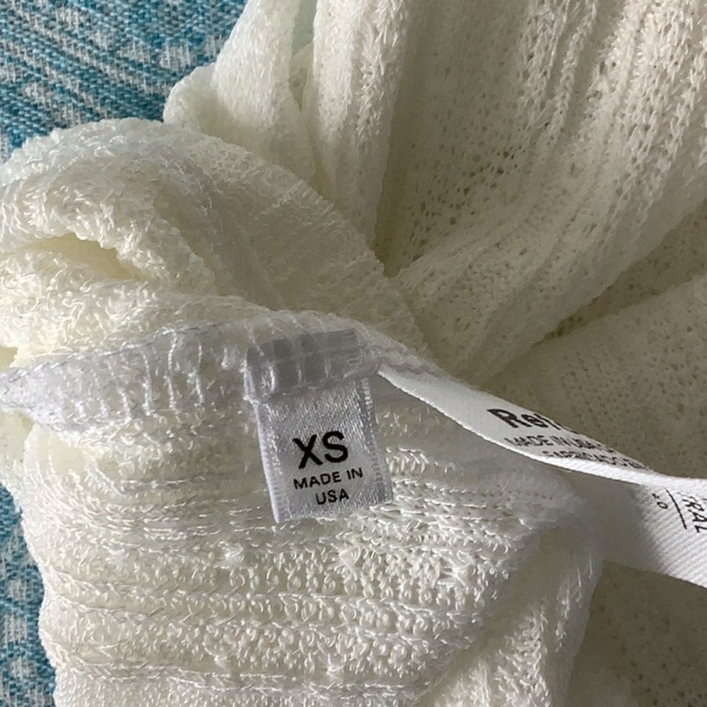 Reformation Cream Ribbed Long-Sleeve Top - Picture 6 of 7